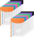 Binder Pocket Organizer Folders, 12 Pack Expandable Files Bag Plastic Envelopes by iMissiu