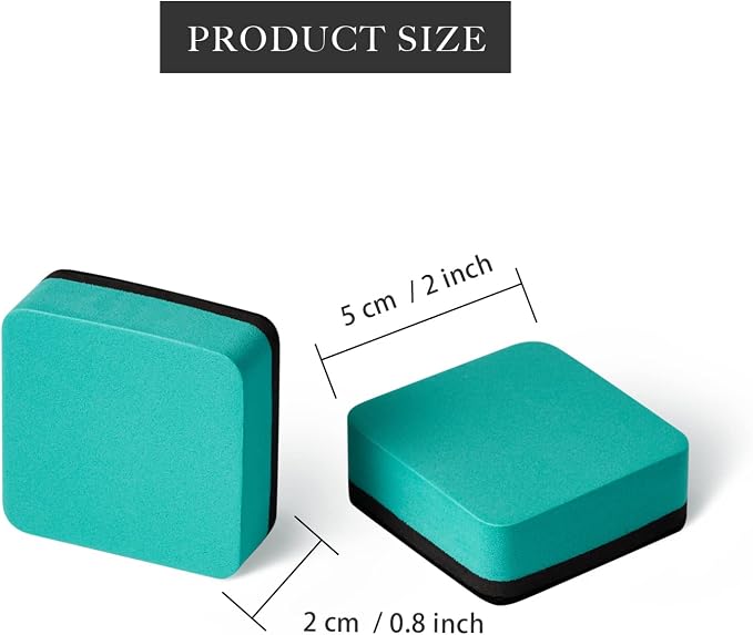 Favourde 48 Pack Magnetic Whiteboard Dry Erase Erasers Chalkboard Cleansers - Image 2