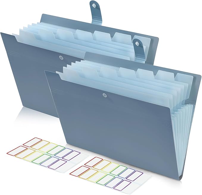 2Pack Accordion File Organizer Expanding File Folder by NEEMORE