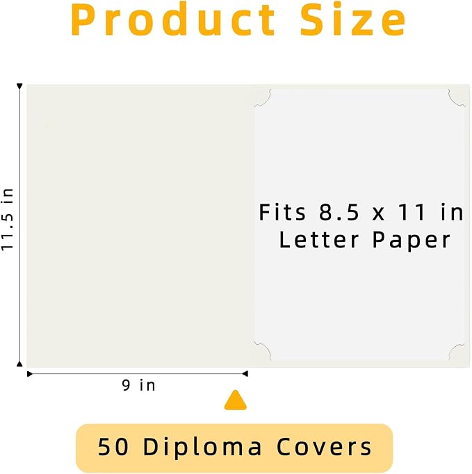HAUTOCO 50 Packs Certificate Holders, Cream Color Diploma Folders Certificate - Image 2