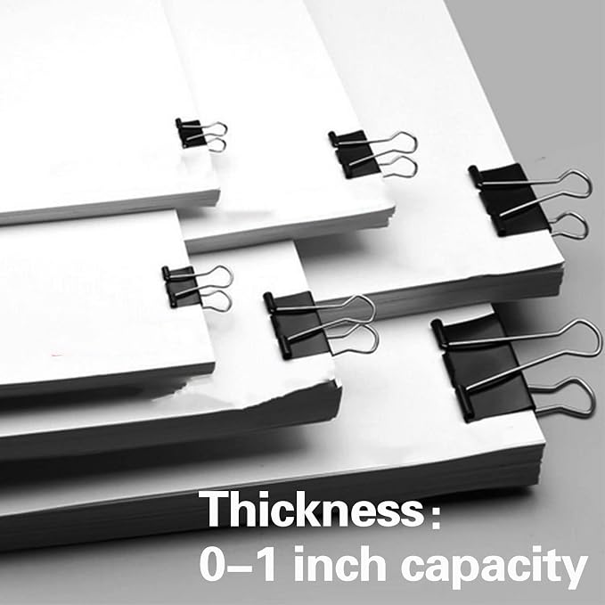 Binder Clips Paper Clamps 300 Pack Assorted Sizes, Mini and Micro, 6 Sizes - Image 6