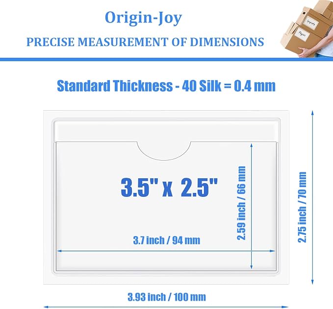 Origin-Joy 35 PCS Self Adhesive Index Card Pockets - Image 2