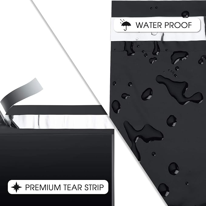 Metronic Poly Mailers 14.5x19 200Pcs Black, Large Shipping Bags - Image 4