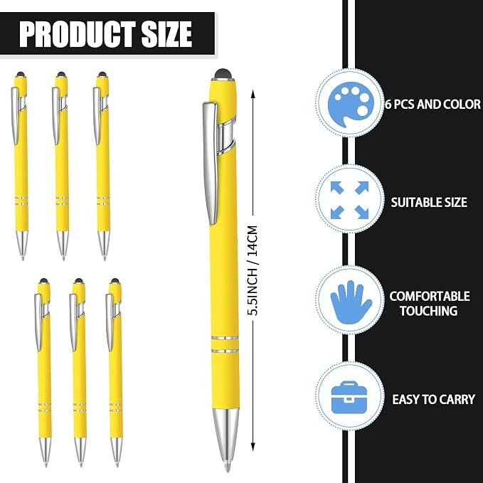 6 Pcs Blue Ink Ballpoint Pen - Image 2