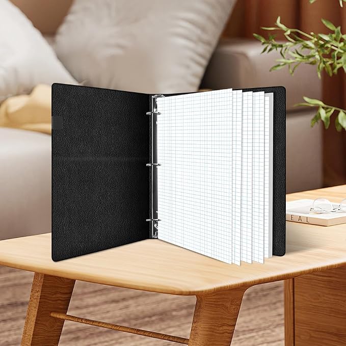 Grid Paper - 3 Hole Graph Paper, Letter Size 100 Sheets/200 Pages Loose-Leaf - Image 6