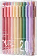 Kaco PURE Gel Pens 20 Color Ink Assorted 0.7 mm, Medium Point, Aesthetic Cute by Kaco