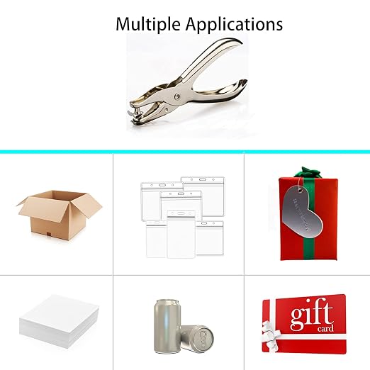Small Single Hole Punch, 1/4" & 1/8", Handheld Circle Shaped Hole Puncher | - Image 5