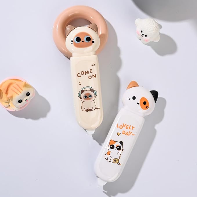 Cute Cat Correction Tape, 3-Count Pack of Correction Tape - Image 4