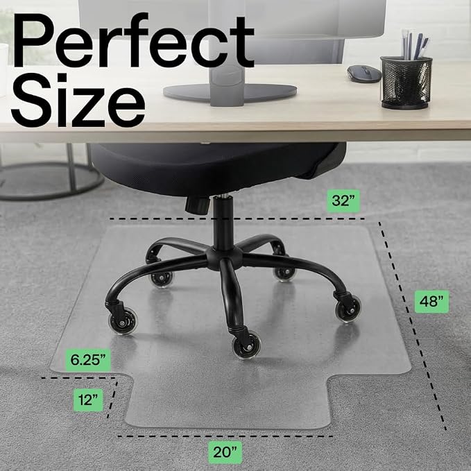 GORILLA GRIP Slip Resistant Clear Office Chair Mat - Image 6