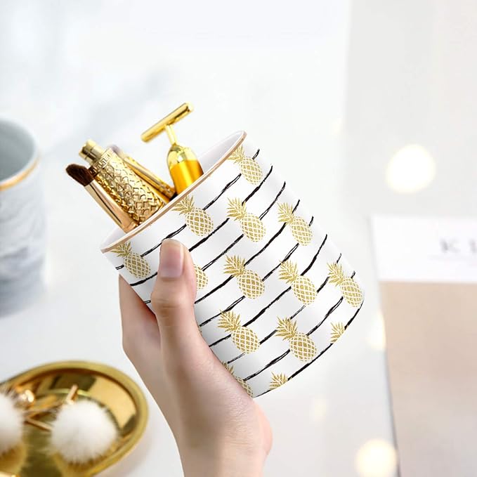 Cute Pineapple Pencil Holder for Desk, Large Capacity Colored Pen Cup Holder - Image 6