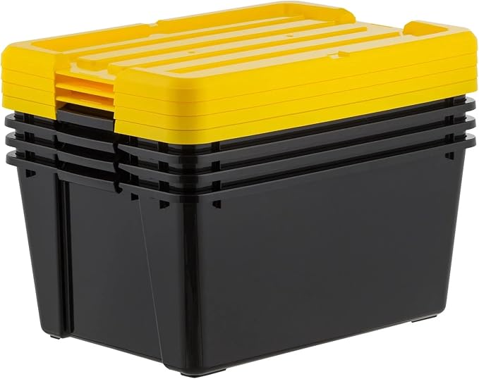45 Qt Storage Bin 4-Pack, Stackable Plastic Container - Image 5