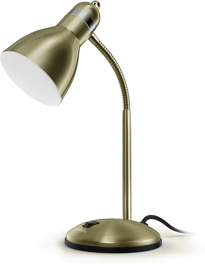 LEPOWER Metal Desk Lamp, Adjustable Goose Neck Table Lamp, Eye-Caring Study by LEPOWER