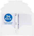 24 Pack White Plastic Folders by EPI