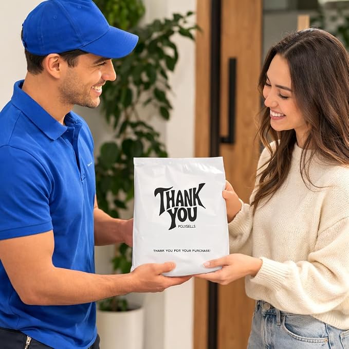 POLYSELLS Thank You Poly Mailers 10x13 inches 100 Pcs Waterproof Self-Sealing - Image 6