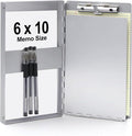 Small Aluminum Clipboard with Storage, 6 x 10.2 Inches, Recycled Metal Snapak by Sunnyclip