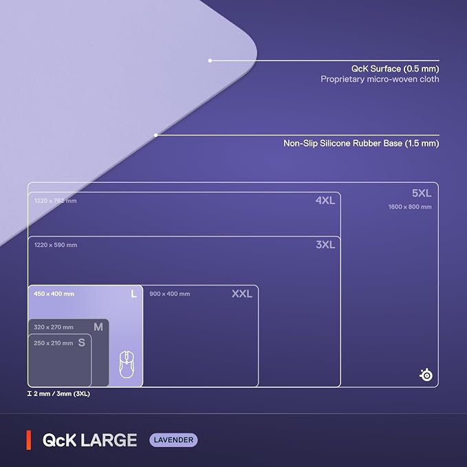 SteelSeries QcK Cloth Gaming Mouse Pad - Image 6