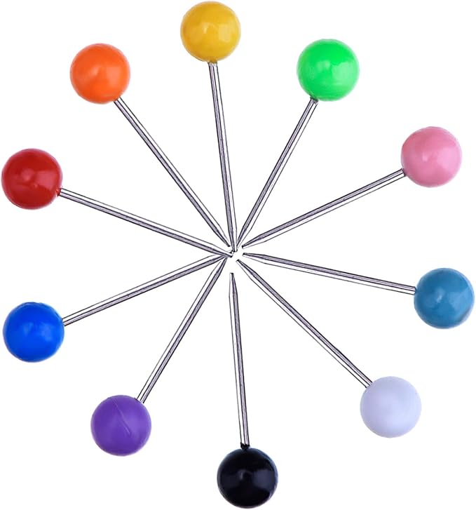 Outus 500 Pieces Map Push Pins Map Tacks Plastic Round Head Tacks - Image 3