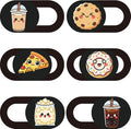 6Pcs 6 Styles Food Theme Camera Cover Slide Sticker 0.04 Inch Privacy Guard by PRESSINART