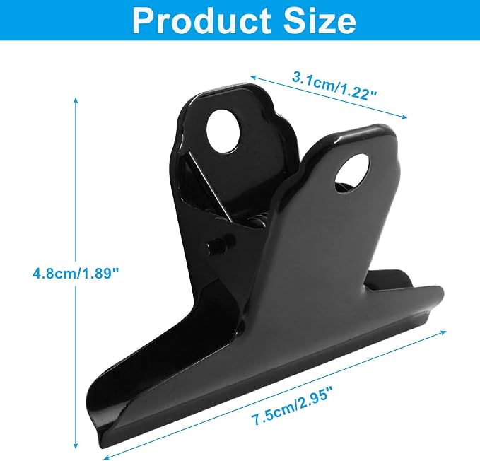 3 Inch Large Metal Bulldog Clips, Paper Clamps Holder - Image 2
