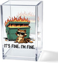 It's Fine I'm Fine Acrylic Cosmetic Pencil Pen Holder Cup, Funny Raccoon by Unknown