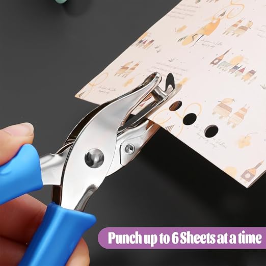 LMENGJ 12 Pcs Single Hole Punch Handheld 1/4 Inch Hole Paper Punch - Image 4