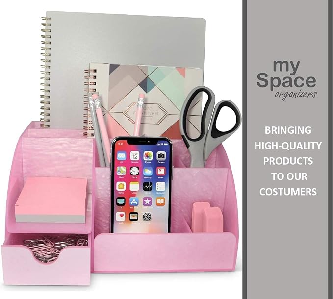 My Space Organizers Pink Desk Organizer Office, - Image 8