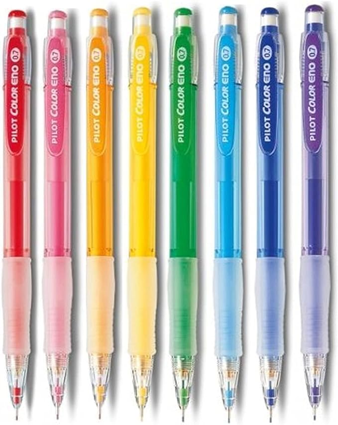 PILOT Color Eno 0.7mm Automatic Mechanical Pencil 8 Color Set by PilotCorporationofAmerica