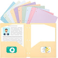 EOOUT Plastic Folders with Pockets, 3 Hole Punch Folders by EOOUT