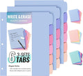 Sooez 6-Tab Durable Plastic Write & Erase Big Tab Dividers by Sooez