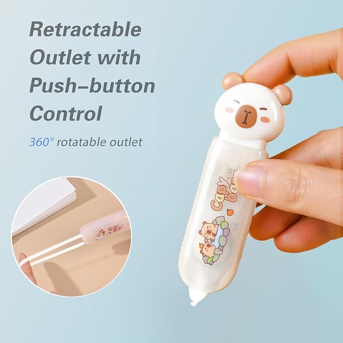 Correction Tape, Mini Retractable Correction Tape Pen, - Image 2