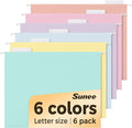 SUNEE 6 Pack Hanging File Folders, Hanging File Folders Letter Size by SUNEE