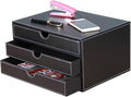 High-end PU Leather Desk Organizer File Cabinet Executive Office Supplies by RHCSZ