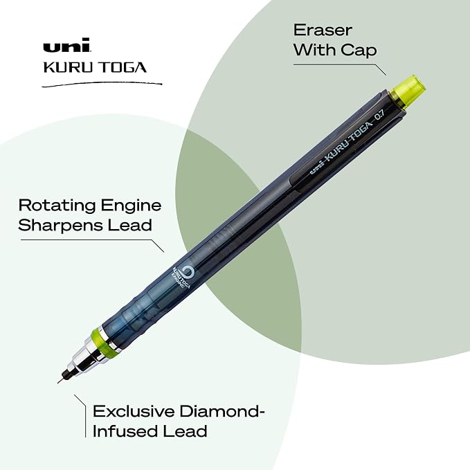 uniball Kuru Toga Mechanical Pencil Starter Kit, 0.7mm HB#2 - Image 5