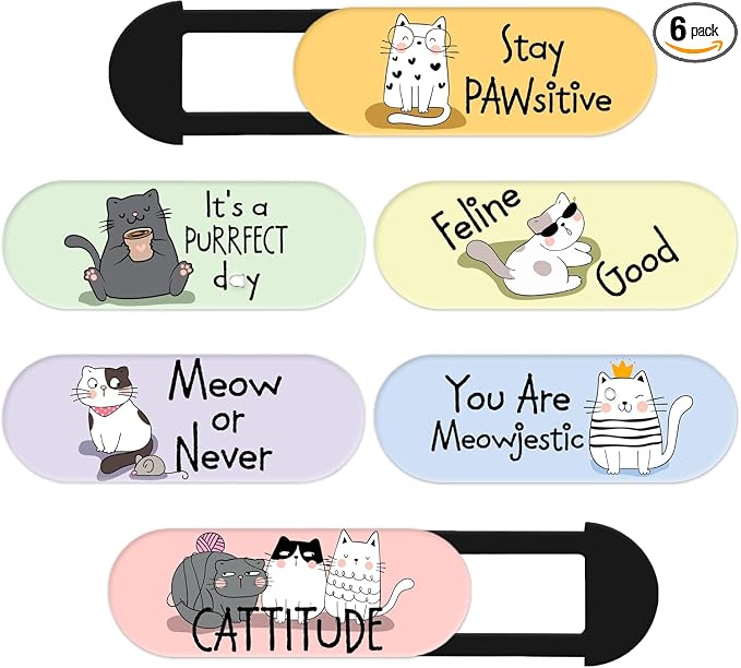 MESMOS Webcam Cover Slide, Cat Lovers Gifts by MesmorizingMemoriesMoments