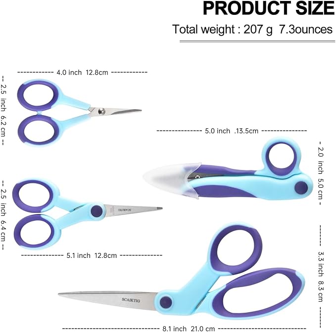SCAIKTIG Premium Sewing Scissors Bundle, Dressmaking, Arts&Craft Supplies - Image 4