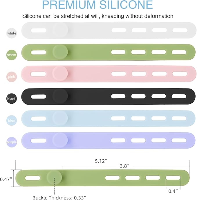 Donruby 30Pcs Silicone Cable Ties - Image 2