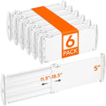 Lifewit 6 Pack 5" High Drawer Dividers by Lifewit