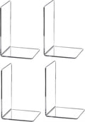 4pcs Clear Book Ends for Heavy Books, Acrylic Book Shelf Organizer for Desk by Cqacrylic