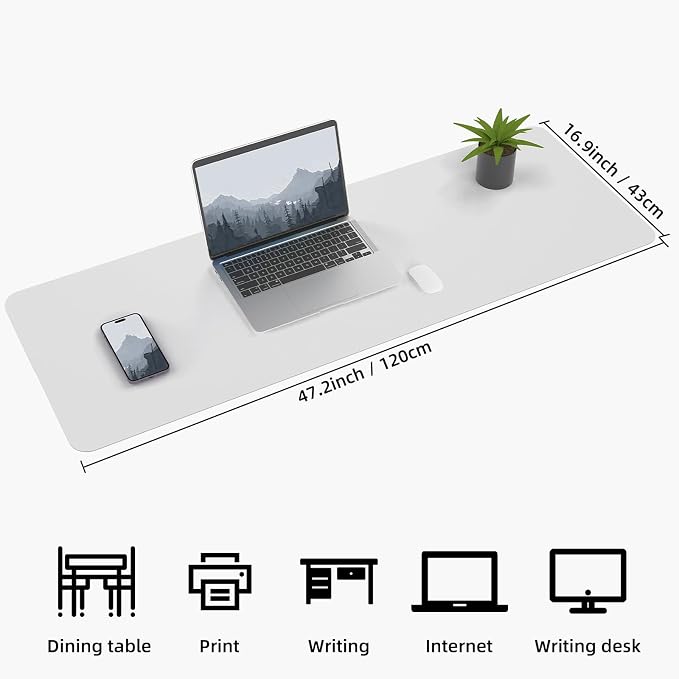 AFIING Leather Desk Pad Protector, Large Desk Mat - Image 4