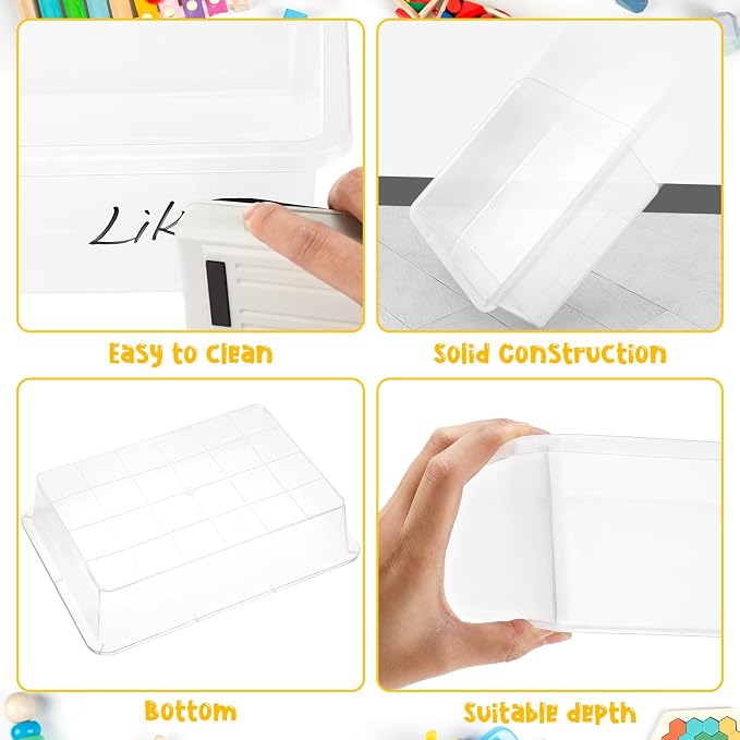 Hoteam 10 Pcs Flat Storage Organizer Tray Bin Paper Tray - Image 2