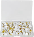 100 Pcs White Thumb Tacks， Plastic Flat Thumb Tacks，0.39 inches Round Tacks， by Unknown