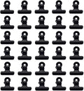 30 Pack Black Metal Bulldog Binder Clips by Fannuoncc