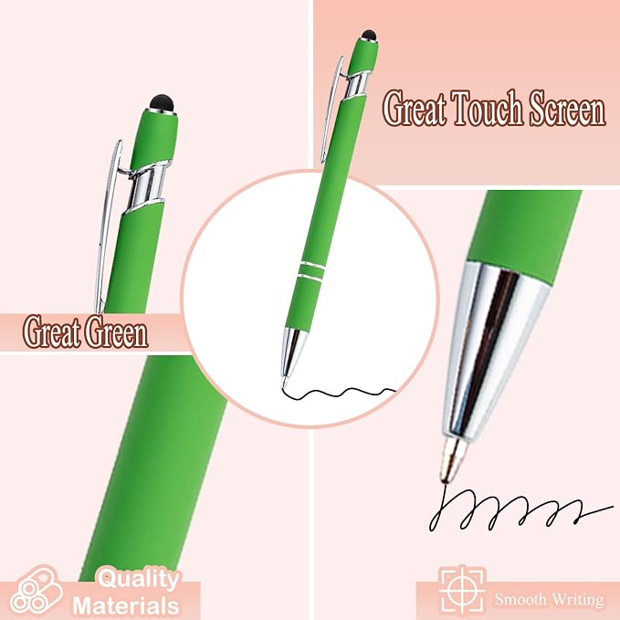 PASISIBICK 12 Pieces Green Ballpoint Pen - Image 2