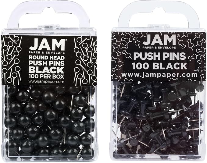 JAM PAPER Colorful Push Pins by JAMPaper