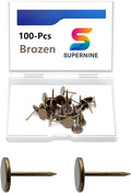 100pcs Industrial Hardware Thumb Tacks, 7/16 Inch Heavy Duty Flat Head Push Pins by Supernine