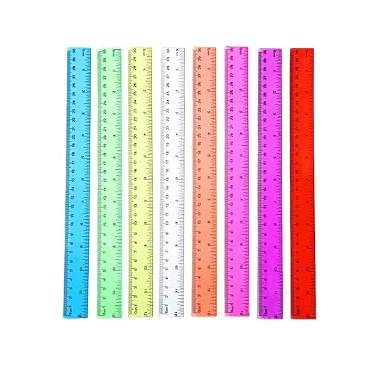 Ruler 12 Inch, Kid Rulers for School, Rulers Bulk for Classroom 8 Pack by Unknown