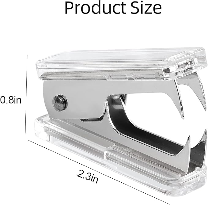 Staples Remover Tool Acrylic Clear Silver Staple Remover Kawaii - Image 2
