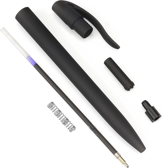 Bribobo 8 Pack Ballpoint Pens Retractable No Bleed Black Click Pens, Medium - Image 5
