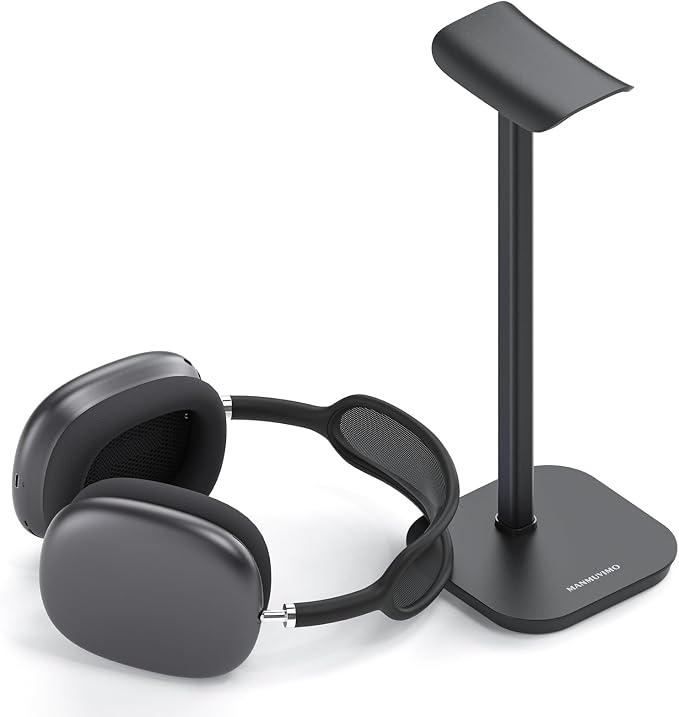 Headphone Stand, Desktop Headset Holder Heavy Base Desk Earphone Stand Aluminum by MANMUVIMO