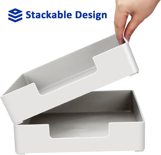 Letter Tray Letter Organize, Stackable Desk Drawer Organizer - Image 3